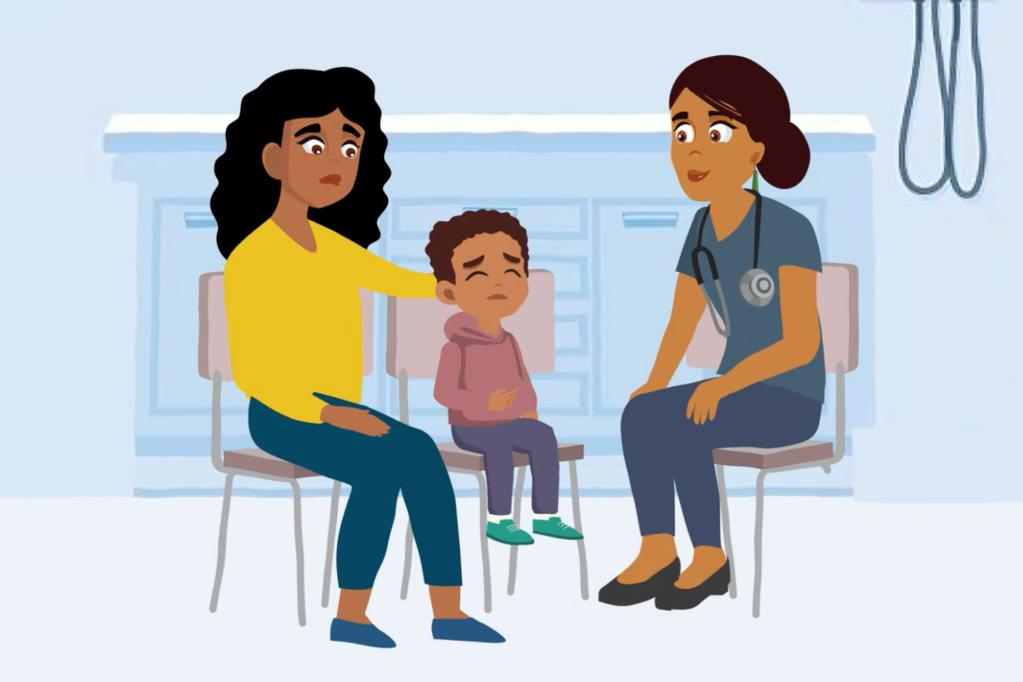 Stillshot from an animation about pneumonia in children