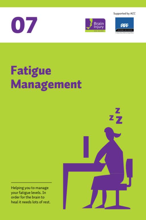 Fatigue management - ACC booklet cover