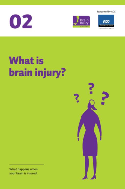 What is brain injury? Acc booklet cover