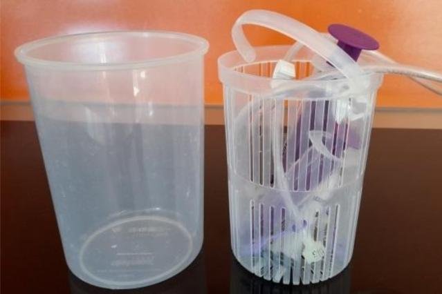 Photo of tube feeding equipment drying