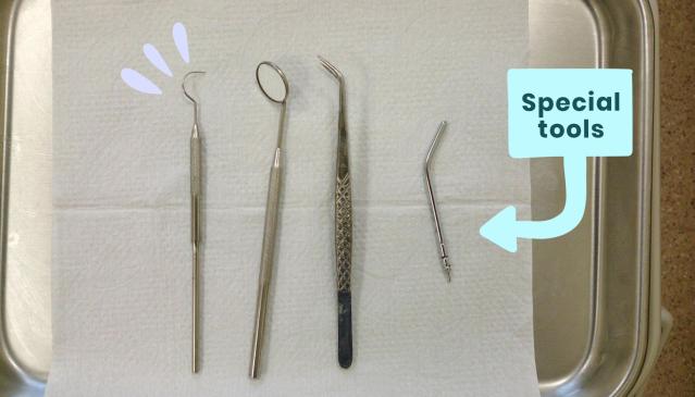 Photo of dental tools to check teeth