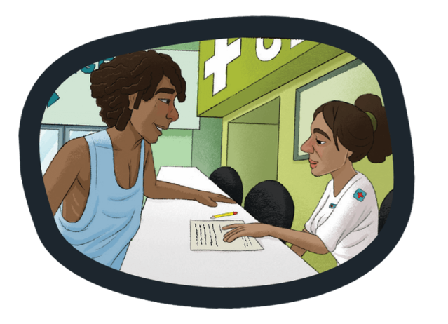 Comic strip for Rheumatic fever. 