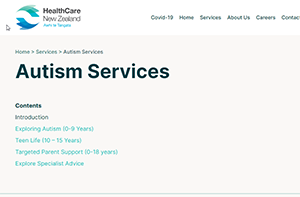 Explore Autism website