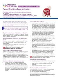 General advice about antibiotics leaflet