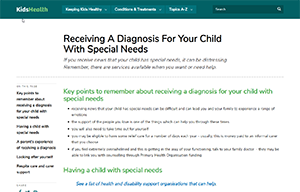 KidsHealth website screenshot