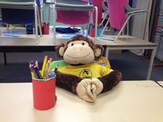 Picture of monkey in the chair