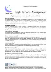 Thumbnail of 'Night terror' handout