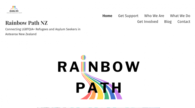 Screenshot of rainbow path website
