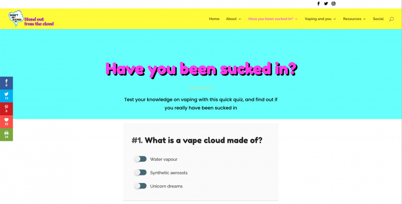 Don't get sucked in website screenshot 