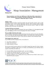 Thumbnail of 'Sleep association - management' handout