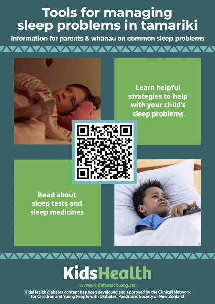 Thumbnail of QR code poster on tools for managing sleep problems 