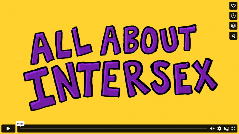 screenshot of the all about intersex video