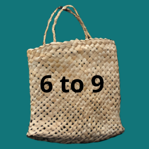 kete with the words '6 to 9' across the front on blue background