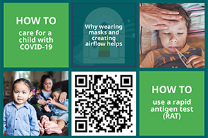 A section of the KidsHealth COVID-19 QR code poster