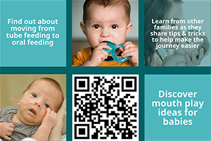 A section of the KidsHealth tube feeding QR poster