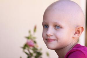 A portrait photo of a girl with cancer
